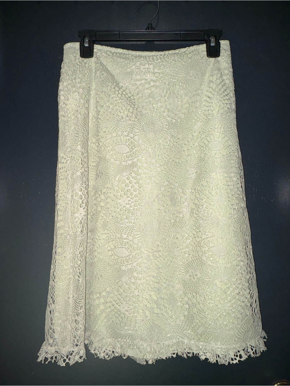 Green Lace A-Line Women's Skirt